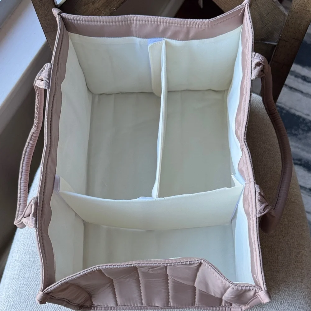 Foldable Storage Bin with Handles - Tan